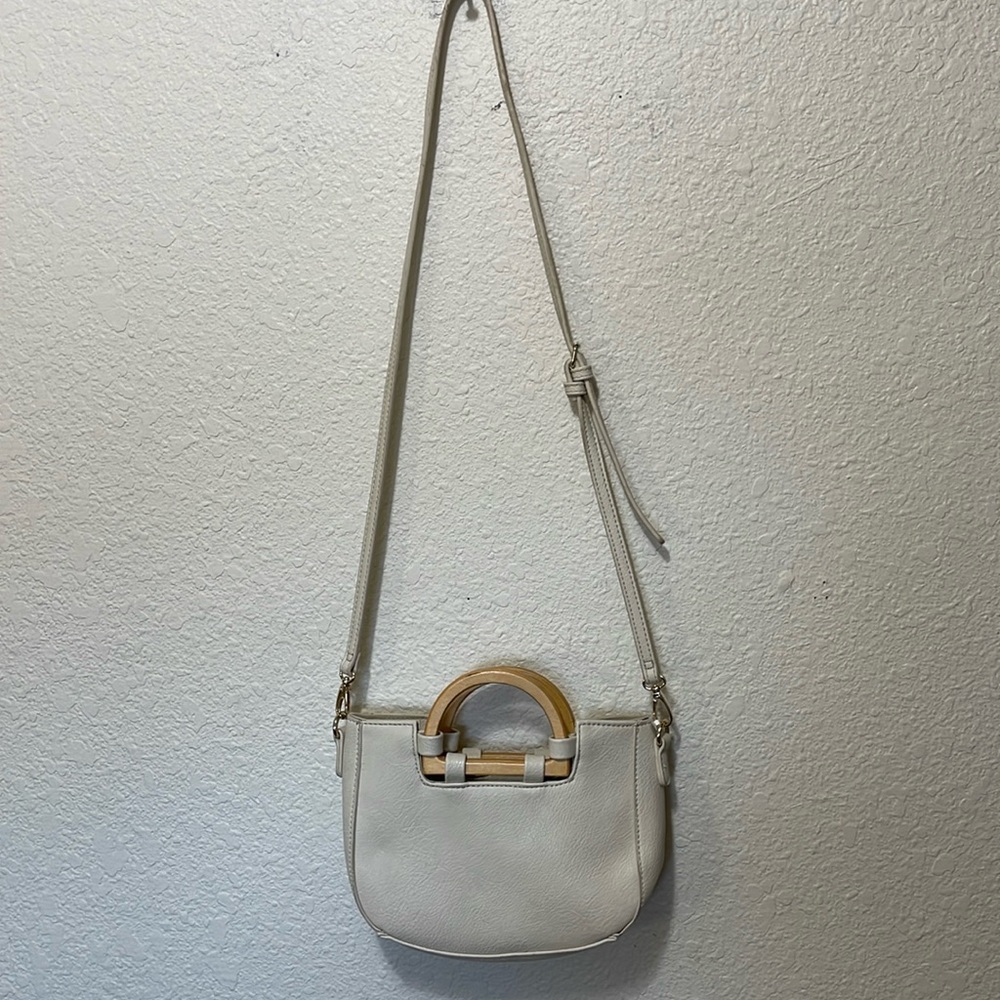 Sole Society Cream Colored Crossbody Purse. 7" By 9" By  3". 52" Strap.